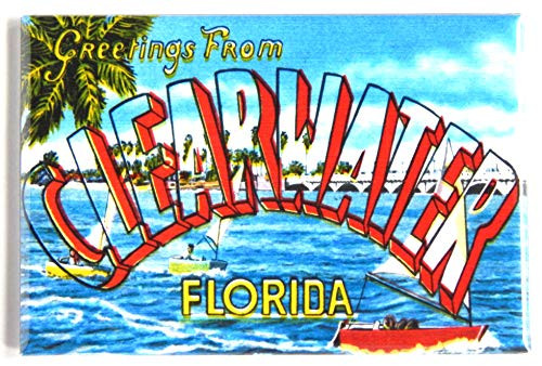 Greetings from Clearwater Florida Fridge Magnet _2 x 3 inches_ style B