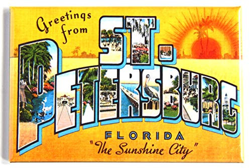 Greetings from St. Petersburg Florida Fridge Magnet _2 x 3 inches_ style B