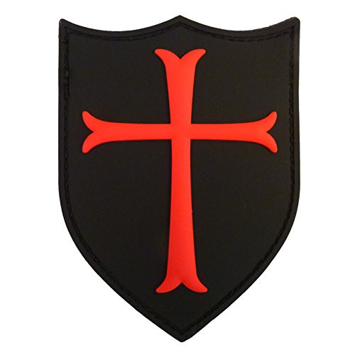 LEGEEON Templar Crusader's Cross US Navy Seals Morale PVC 3D Rubber Touch Fastener Patch