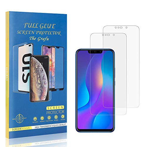 The Grafu Screen Protector for Huawei P Smart Plus 2018_ Ultra Clear_ Bubble Free_ 9H Tempered Glass Screen Protector for Huawei P Smart Plus 2018_ Drop Fall Protection_ 2 Pack
