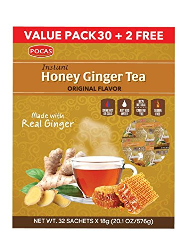 Instant Honey Ginger Crystals (Honey Ginger Original Bag of 32)