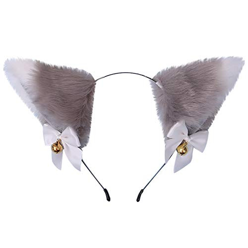 JIANGC Animal Anime Cute Fox Wolf Bear Cat Dog Ears Headband with Bells Halloween Cosplay Costume Party Hairband Headwear Headpiece Hair Accessories for Women Girls Adult Kids Bells _J_ JIANGC Animal Anime Cute Fox Wolf Bear Cat Dog Ears Headband with Bells Halloween Cosplay Costume Party Hairband Headwear Headpiece Hair Accessories for Women Girls Adult Kids Bells _J_