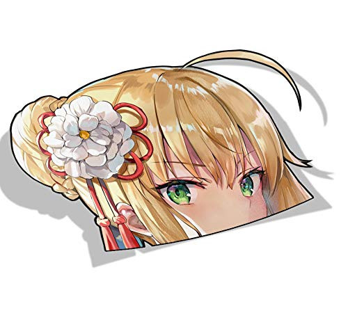 BLKUOPAR Anime Car Stickers 5.1'' for Saber_fate_stay_night Peeker Car Stickers Waterproof Decal Personality Creative Decals Anime Sunscreen Decor _B_