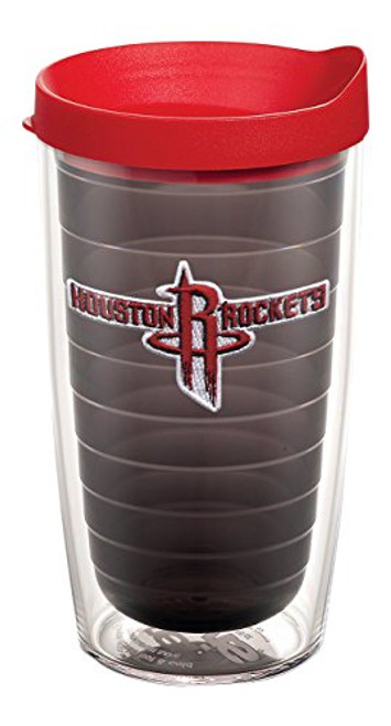 Tervis 1059012 NBA Houston Rockets Primary Logo Tumbler with Emblem and Red Lid 16oz, Quartz Tervis 1059012 NBA Houston Rockets Primary Logo Tumbler with Emblem and Red Lid 16oz, Quartz
