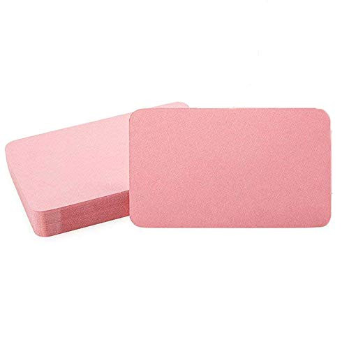 Pink Paper Business Cards Blank Cardboard Message Word Card Index Cards Tags Card_100 PCS