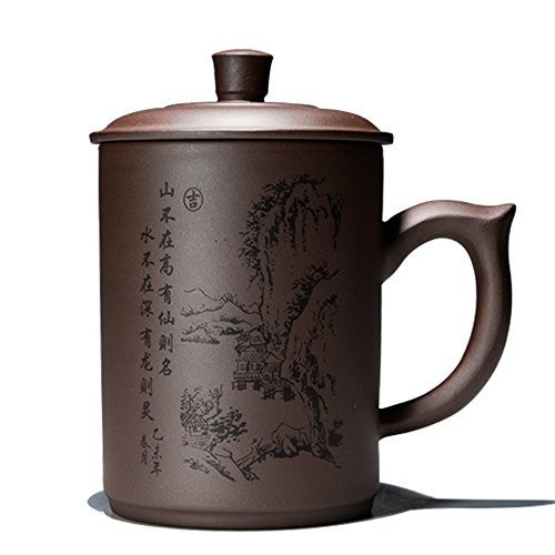 XDOBO Yixing Zisha Handcraft Purple Clay Tea Cup Kung Fu Tea Cup, Simple Chinese Tea cup - 500ml/ 17.6 oz Capacity XDOBO Yixing Zisha Handcraft Purple Clay Tea Cup Kung Fu Tea Cup, Simple Chinese Tea cup - 500ml/ 17.6 oz Capacity