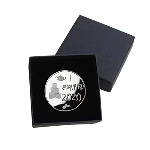 Commemorative Coins Silver _ Commemorative Coin Set _ 2020 Challenge Coin Best Certified Commemorative Coins_ 'i Survived 2020' Lucky Survivor Coin_Gift for Friends Family Collectors _H_