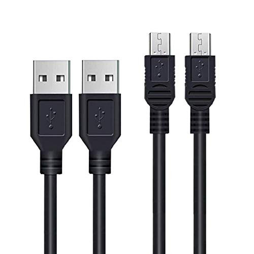 PS3 Controller Charging Charger Cable_ 10FT 2Pack Long Mini USB Data Sync Transfer Charger Cord Compatible with Playstation 3_ PS3 Slim_ PS Move Controller