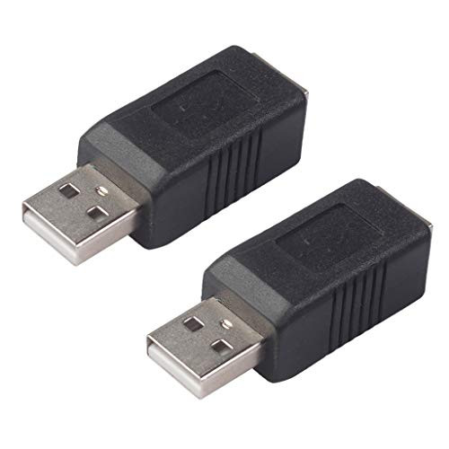 Harilla 2 Pieces USB Type A Male to USB Type B Converter Adapter
