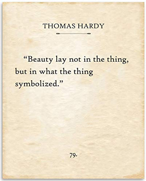 Thomas Hardy _ Tess of the d'Urbervilles Beauty Lay Not In The Thing _ 11x14 Unframed Typography Book Page Print _ Great Gift and Decor for Book Lovers and Literary Art Fans Under 15 Thomas Hardy _ Tess of the d'Urbervilles Beauty Lay Not In The Thing _ 11x14 Unframed Typography Book Page Print _ Great Gift and Decor for Book Lovers and Literary Art Fans Under 15