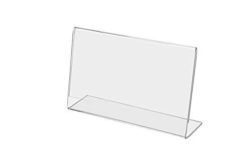 Marketing Holders 5 inch  W x 3 inch  H Sign Holder Cases Free Samples Deli Tabletop Side Load Reserved Wedding Restaurants Desk Sign Place Card Jewelry