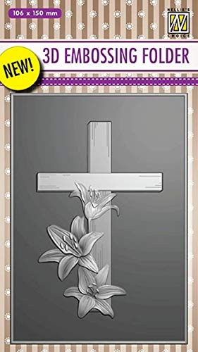 Nellie Embossing 3D Folder _ Cross with Lines