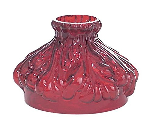 B and P Lamp 3 7 8 inch  Fit Miniature Embossed Plume Shade_ Ruby