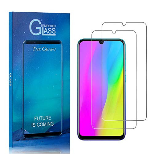 Screen Protector Compatible with Huawei P Smart 2019_ The Grafu 9H Ultra Clear Tempered Glass Screen Protector for Huawei P Smart 2019_ Drop Fall Protection_ 2 Pack