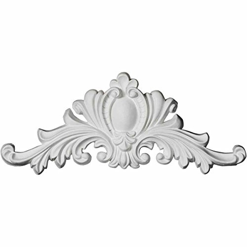 Ekena Millwork ONL13X05X01MA 12 5 8 inch W x 5 inch H x 1 3 8 inch P Marcella Onlay_ White