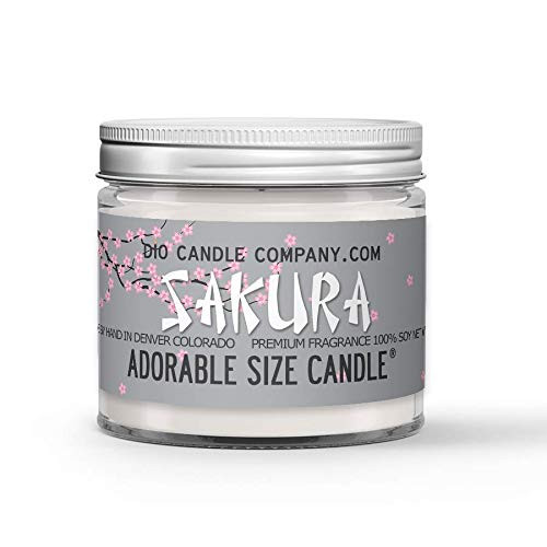 Japan Sakura Candle _ Cherry Blossoms Scented _ Made with 100 Percent Vegan Soy Wax and Premium Fragrance _ Available in 3 Adorable Sizes and Wax Tart Japan Sakura Candle _ Cherry Blossoms Scented _ Made with 100 Percent Vegan Soy Wax and Premium Fragrance _ Available in 3 Adorable Sizes and Wax Tart