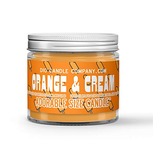 Orange and Cream Ice Cream Candle _ Orange Creamsicle Scented _ Made with 100 Percent  Vegan Soy Wax and Premium Fragrance _ Available in 3 Adorable Sizes and Wax Tart