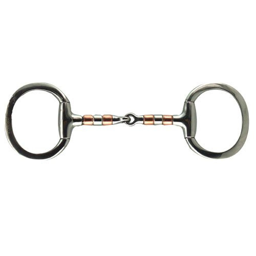 Coronet Copper and Steel Rollers Eggbutt Snaffle Horse Bit, 5-Inch