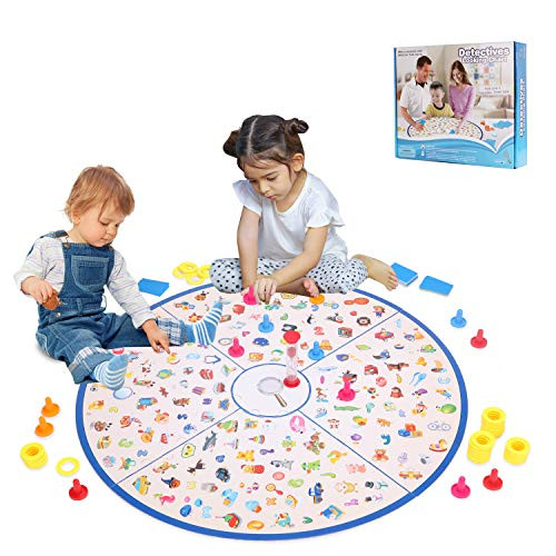 Board Game_ Cyiecw Matching Board Games Little Detective Card Game Tabletop Game Board Educational Games Memory Game for Family Kids Toddlers 3_4_5_6_7 Years Old Boys  and  Girls