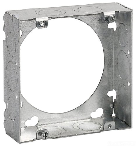 Steel City 73151-1/2-3/4 Outlet Box Extension Ring, Square, Welded Construction, 4-11/16-Inch, Galvanized, 20-Pack