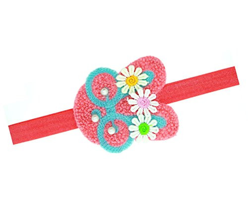 Baby Easter Bunny Headband with Flower Glitter Rabbit Ears for Easter Gift JHE06 _  R_