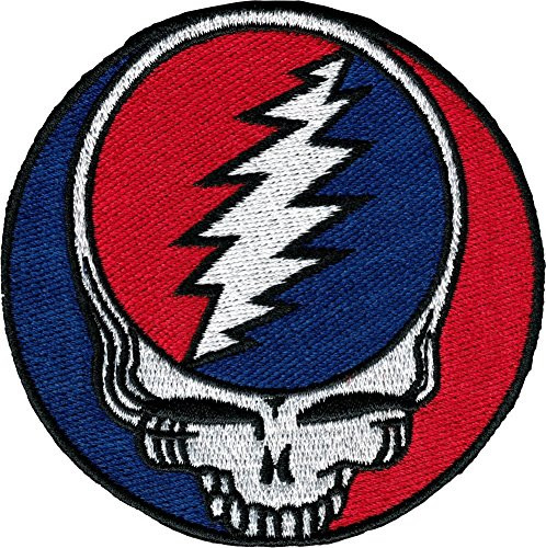 Grateful Dead Steal Your Face 3 1 2 Inch Music Embroidered Iron On Patch 1264 by C and D