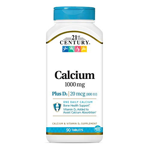 21st Century Calcium Plus D Tablets_ 1000 mg_ 90 Count