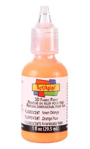 Scribbles 3D Fabric Paint Neon_Orange