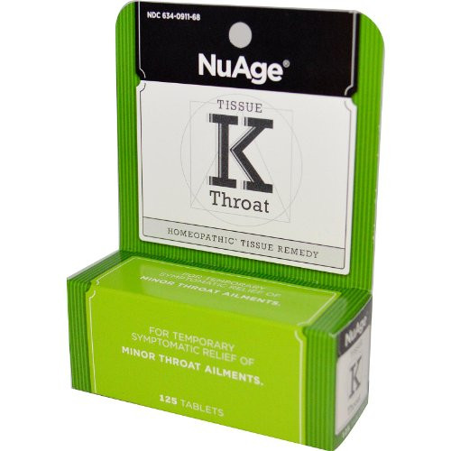 Tissue K Throat NuAge Labs 125 Tabs Tissue K Throat NuAge Labs 125 Tabs