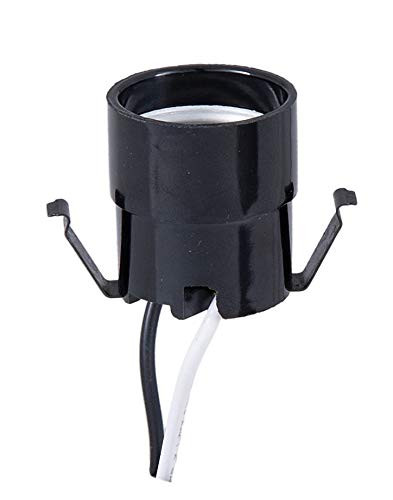 B and P Lamp Edison Size Socket with Clip and 12 Inch Lead Wires