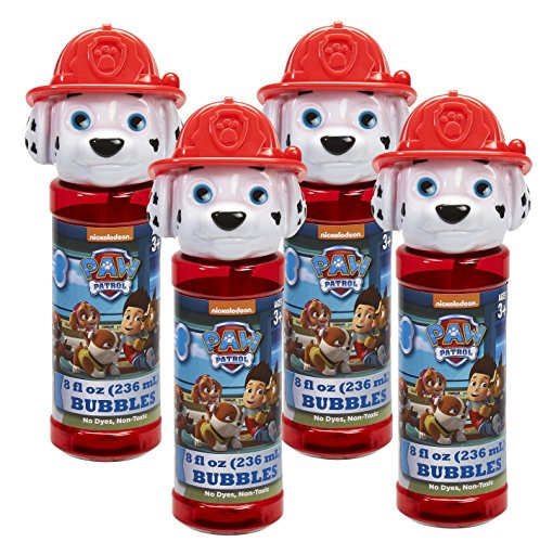 Little Kids Paw Patrol Marshall 8 oz Bubble Head with Wand Set (4 Piece)