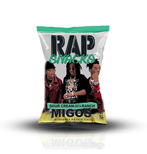 Rap Snacks Potato Chips 2.75 oz Bags _Migos Sour Cream Dab of Ranch_ 1 Pack_