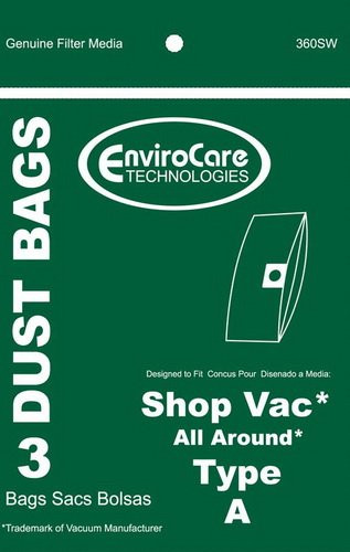 EnviroCare Paper Bag_ Type A All Around QAS60 1.5 GAL ENV 3PK
