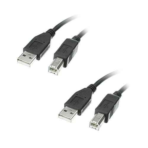 10_Feet Type A Male to Type B Male USB 2.0 Printer Device Cable_ Black_ 2_Pack _CNE22490_