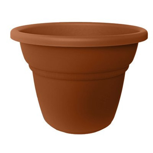Milano Round Pot Planter Color  Terra Cotta_ Size  5.63 inch  H x 7.5 inch  W x 7.5 inch  D