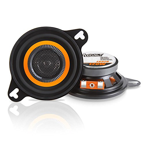Car Two Way Speaker System - Pro 3.5 Inch 120 Watt 4 Ohm Mid Tweeter Woofer Component Audio Sound Speakers For Car Stereo w/ 20 Oz Magnet Structure, 2.125 Mount Depth Fits Standard OEM - Legacy LS328