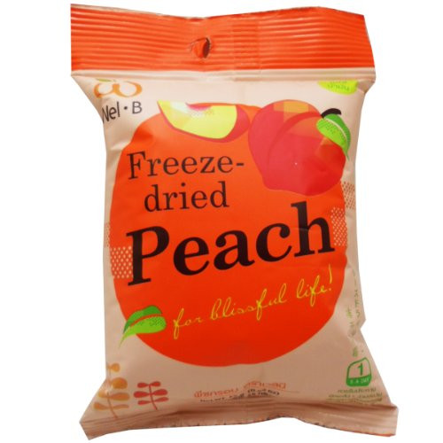 Freeze Dried Peach Healthy Fruit Snack Net Wt 14g _0.49 Oz_ Wel_b Brand X 1 Bag