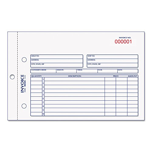 Rediform 7L721 Invoice Book 5 1 2 x 7 7 8 Carbonless Duplicate 50 Sets Book