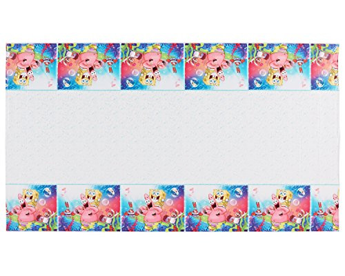 American Greetings SpongeBob SquarePants Plastic Table Cover, 54" x 96", Party Supplies Novelty
