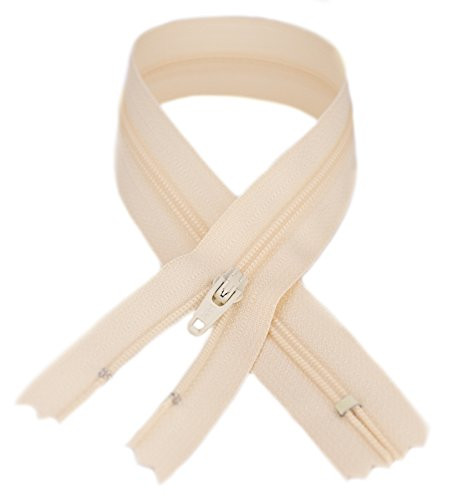 YKK  3 Coil Zipper_ 7 Inch Length_ Cream 099 _10 Pack_