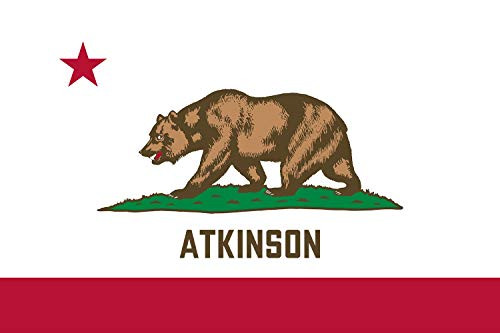 Atkinson California Flag Sticker Decal Mega Deal _ 7 Stickers _ Waterproof _ Fade Resistant Ink