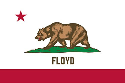 Floyd California Flag Sticker Decal Mega Deal _ 7 Stickers _ Waterproof _ Fade Resistant Ink