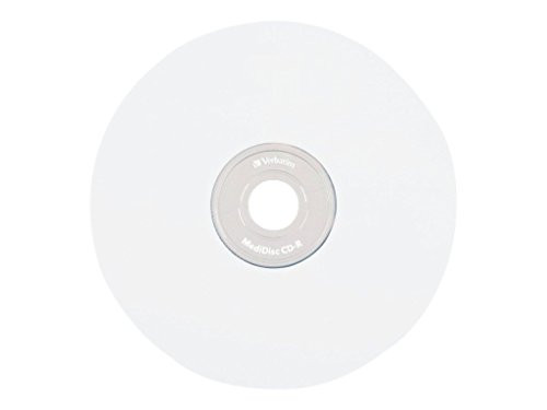 Verbatim MediDisc CD-R 700MB 52X White Thermal Printable Hub - 50pk Spindle