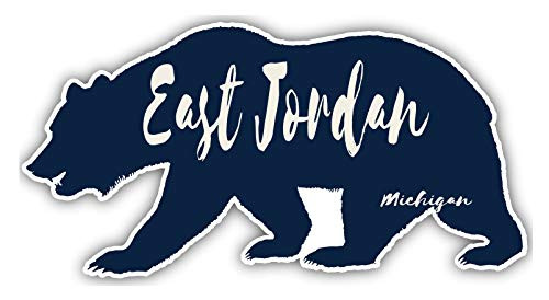 East Jordan Michigan Souvenir 5x2.5_Inch Vinyl Decal Sticker Bear Design East Jordan Michigan Souvenir 5x2.5_Inch Vinyl Decal Sticker Bear Design