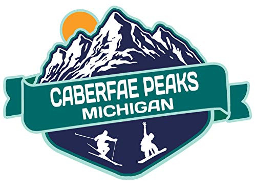 Caberfae Peaks Michigan Ski Adventures Souvenir 2 Inch Vinyl Decal Sticker Mountain Design Caberfae Peaks Michigan Ski Adventures Souvenir 2 Inch Vinyl Decal Sticker Mountain Design