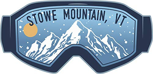 Stowe Mountain Vermont Ski Adventures Souvenir 2 Inch Vinyl Decal Sticker Goggle Design