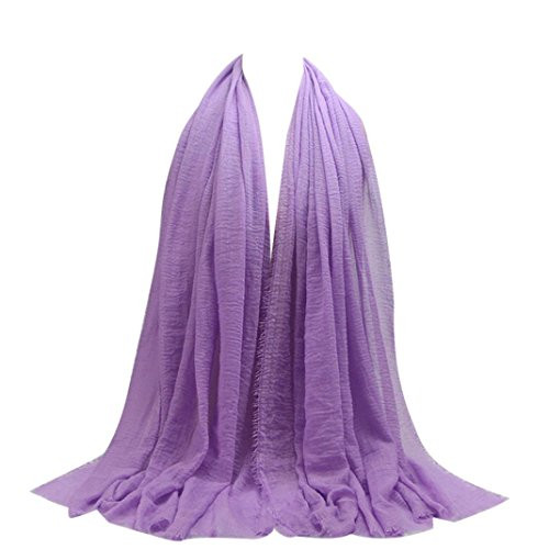 Sothread Women Islam Maxi Crinkle Cloud Hijab Scarf Shawl Muslim Soft Long Shawl Wrap _E_