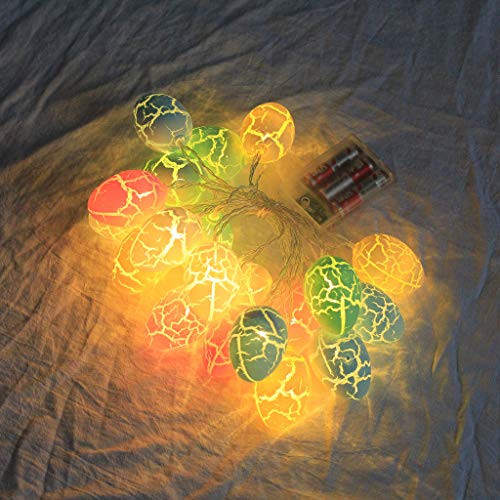 SobeiKre 10LED Easter Egg String Lights Battery Operated Decorative Fairy Twinkle Lights Egg Shaped String Lights for Easter Decoration Easter Tree Party Wedding _B_