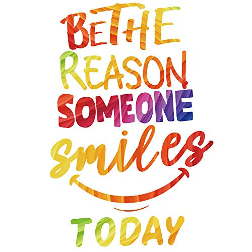 Family Inspirational Quotes Vinyl Wall Decal Stickers be The Reason Someone Smiles Today_ Family Decor Removable Vinyl for Kids Room Living Room Bedroom_ Home Decor Decal Sticker _11.8''x23.6''_