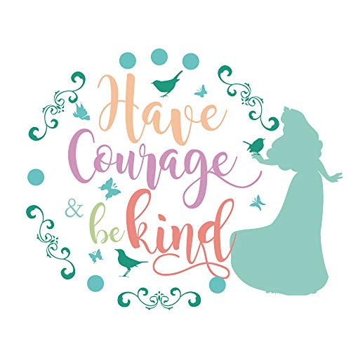 Family Inspirational Quotes Vinyl Wall Decal Stickers Have Courage and be Kind_ Family Decor Removable Vinyl for Kids Room Living Room Bedroom Dining Room_ Home Decor Decal Sticker _11.8''x23.6''_